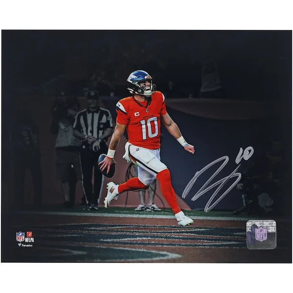 Bo Nix Signed 8 x 10 Touchdown Celebration Photo Denver Broncos