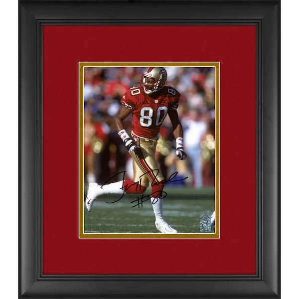 Jerry Rice Signed 49ers 8 x 10 Photograph | Framed