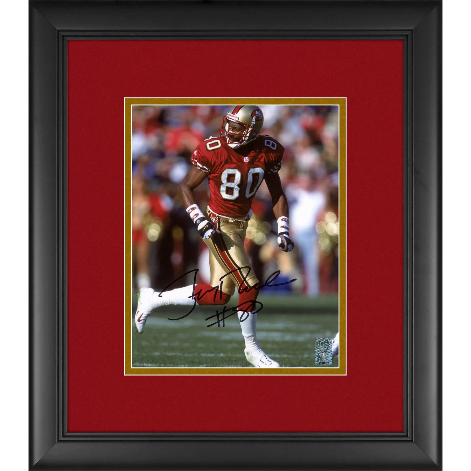 Jerry Rice Signed 49ers 8 x 10 Photograph | Framed