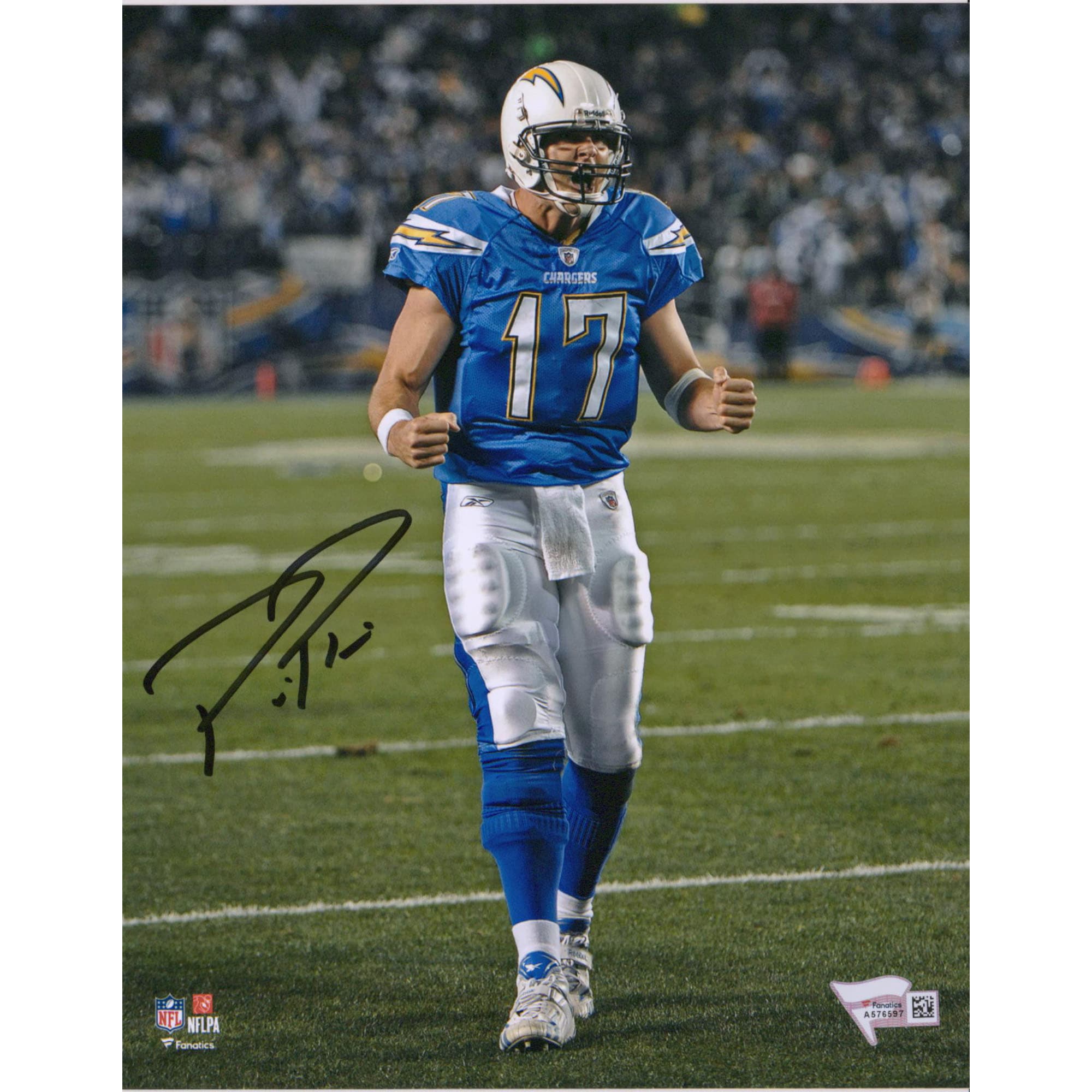 Philip Rivers Los Angeles Chargers Fanatics Authentic Autographed 8" x 10" Powder Blue Screaming Photograph