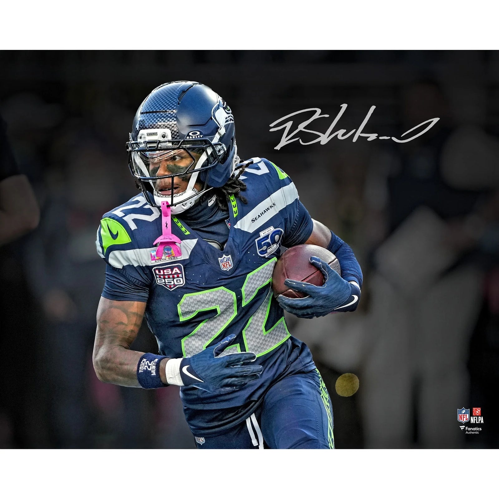 Rashid Shaheed Signed 8 x 10 Photo | Super Bowl LX Seahawks