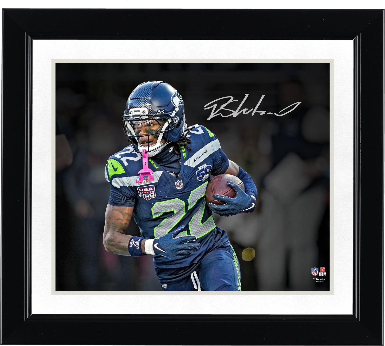 Rashid Shaheed Signed 8 x 10 Photo | Super Bowl LX Seahawks