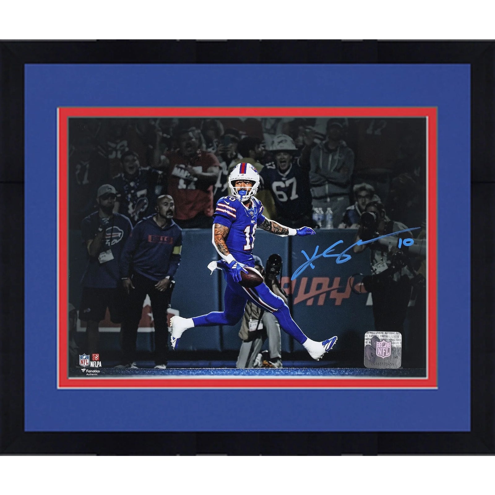 Khalil Shakir Signed 8 x 10 Touchdown Spotlight Photo | Buffalo Bills
