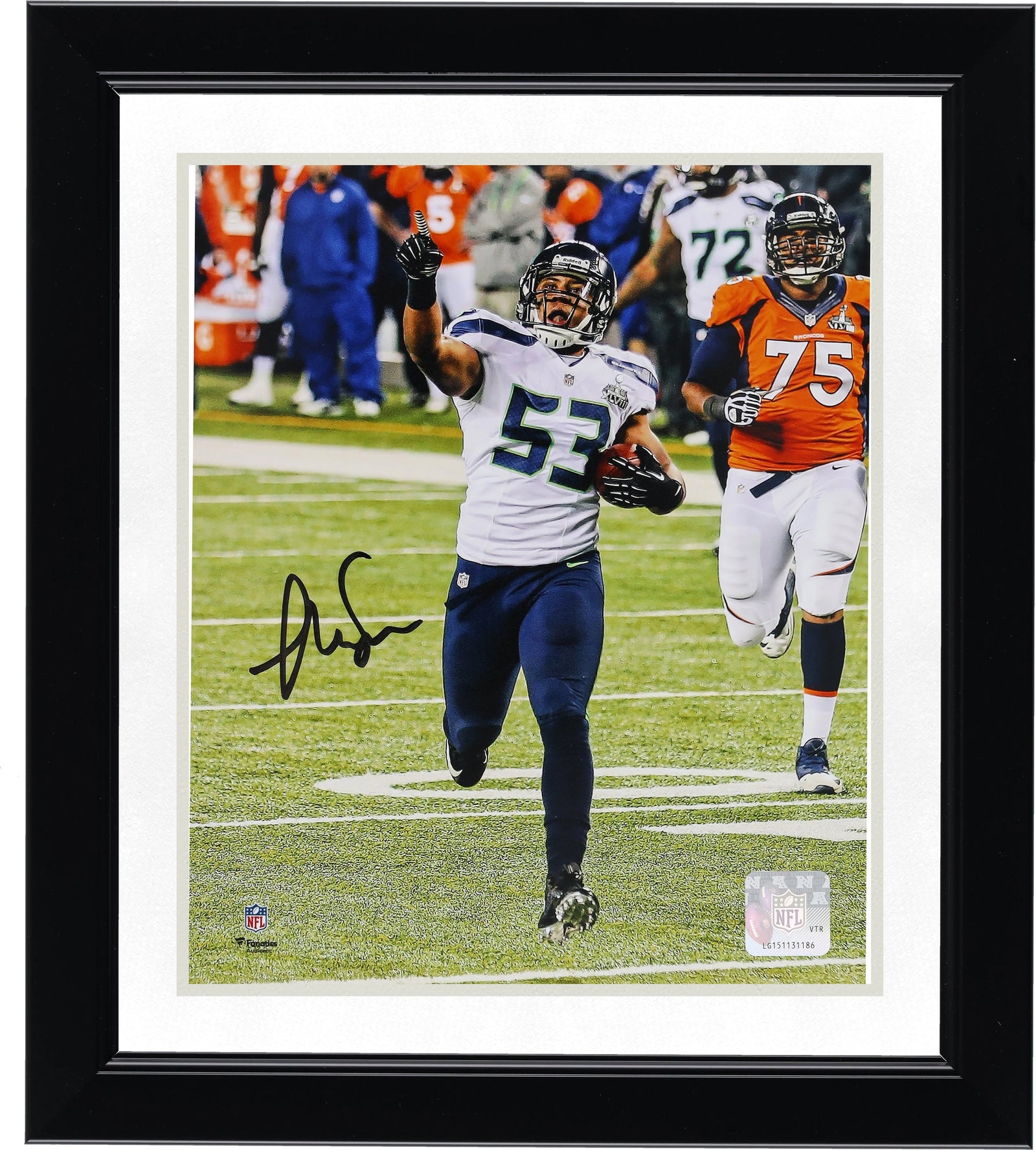 Malcolm Smith Signed 8 x 10 Photo | Super Bowl XLVIII MVP