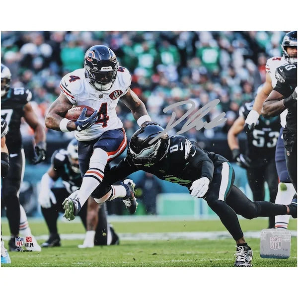 D'Andre Swift Signed 8 x 10 Photo | Stiff Arm vs. Eagles