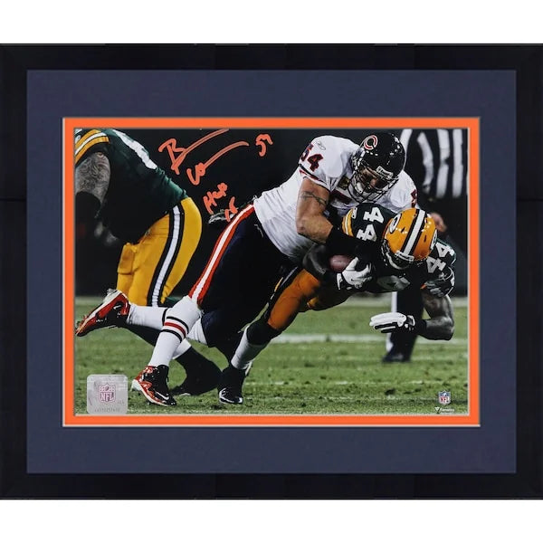 Brian Urlacher Signed 8 x 10 Photograph | HOF 18 Inscription