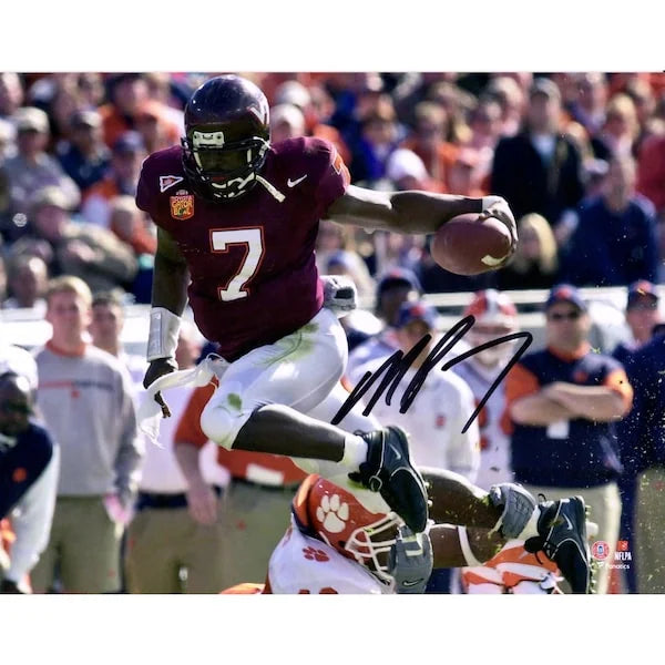 Michael Vick Signed 8 x 10 Hurdle Photo | Virginia Tech