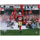 Patrick Willis San Francisco 49ers Autographed Fanatics Authentic 8" x 10" Running Out of Tunnel with Smoke Photograph