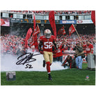 Patrick Willis San Francisco 49ers Autographed Fanatics Authentic 8" x 10" Running Out of Tunnel with Smoke Photograph