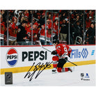 Connor Bedard Chicago Blackhawks Autographed Fanatics Authentic 8" x 10" Red Jersey Celebration Photograph