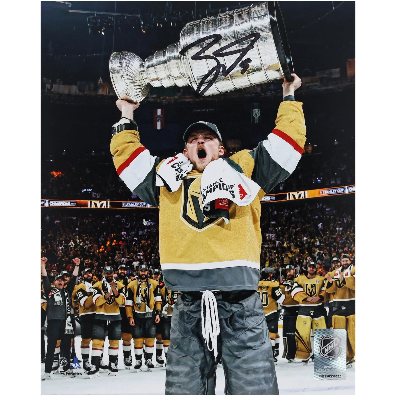 Jack Eichel Signed 2023 Stanley Cup Champions 8 x 10 Photograph | Vegas Golden Knights