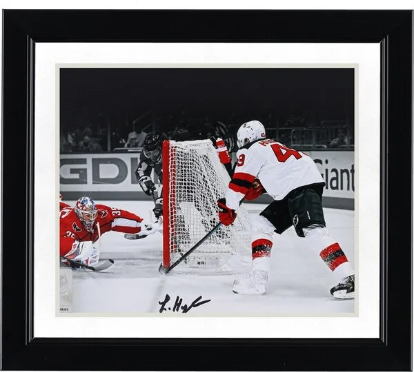 Luke Hughes Signed 8 x 10 Photo | First NHL Goal