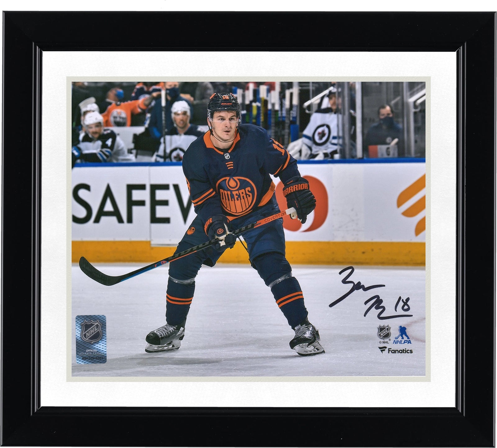 Zach Hyman Signed 8 x 10 Oilers Skating Photograph | Authenticated