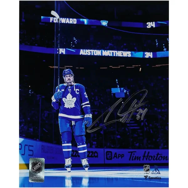 Auston Matthews Signed 8 x 10 Photograph | Toronto Maple Leafs