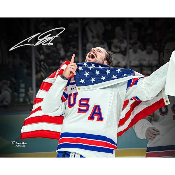 Auston Matthews Signed Team USA 8 x 10 Photo | 2026 Olympic Gold