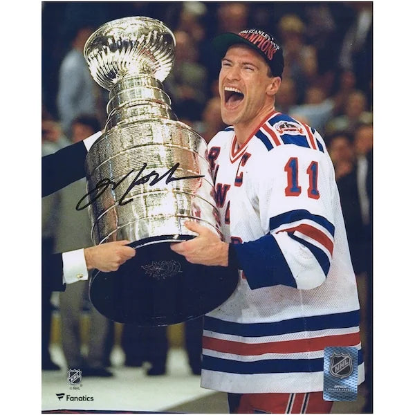 Mark Messier Signed 8 x 10 Photograph | New York Rangers Stanley Cup