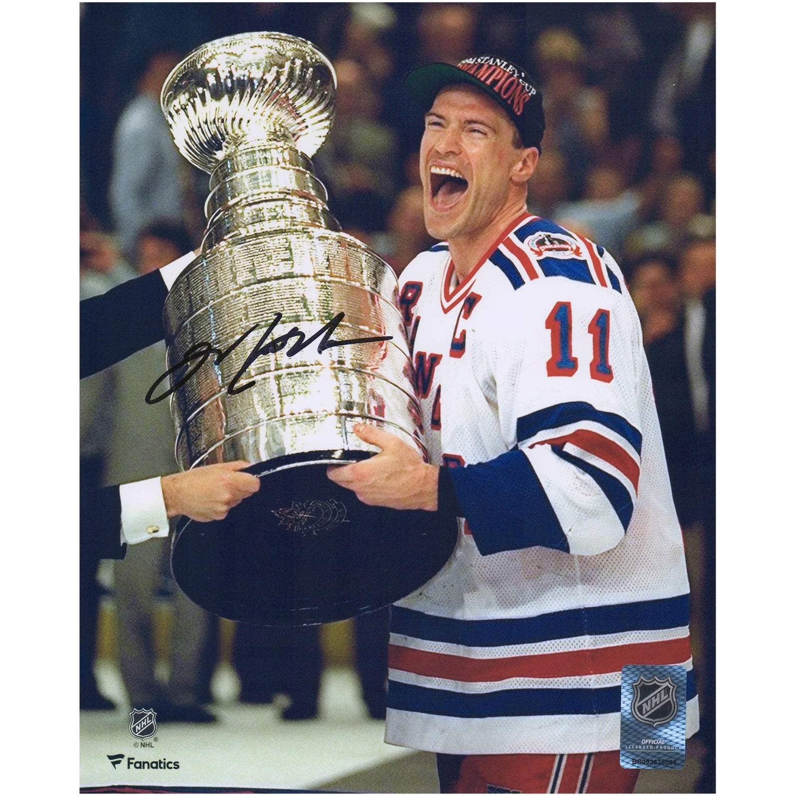 Mark Messier Signed 8 x 10 Photograph | New York Rangers Stanley Cup