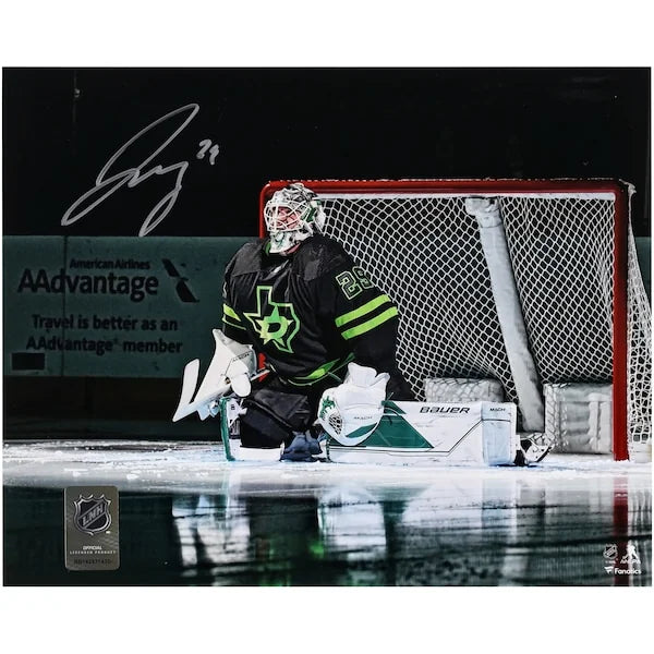 Jake Oettinger Signed 8 x 10 Black Alternate Jersey Photo | Dallas Stars