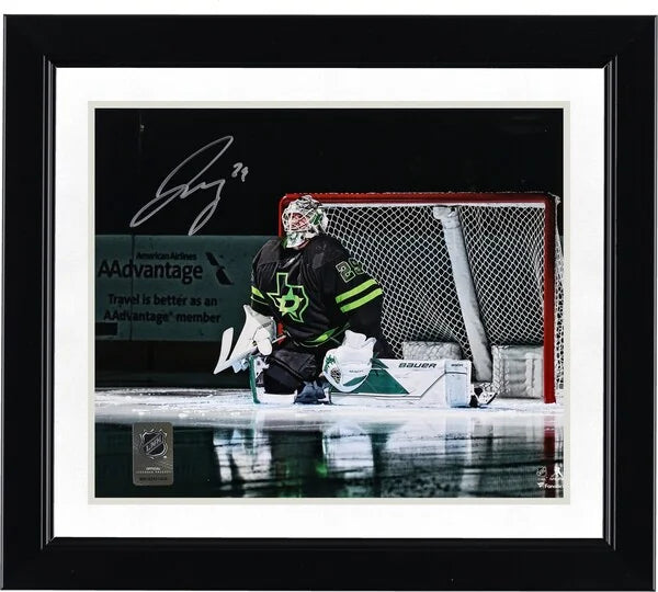Jake Oettinger Signed 8 x 10 Black Alternate Jersey Photo | Dallas Stars