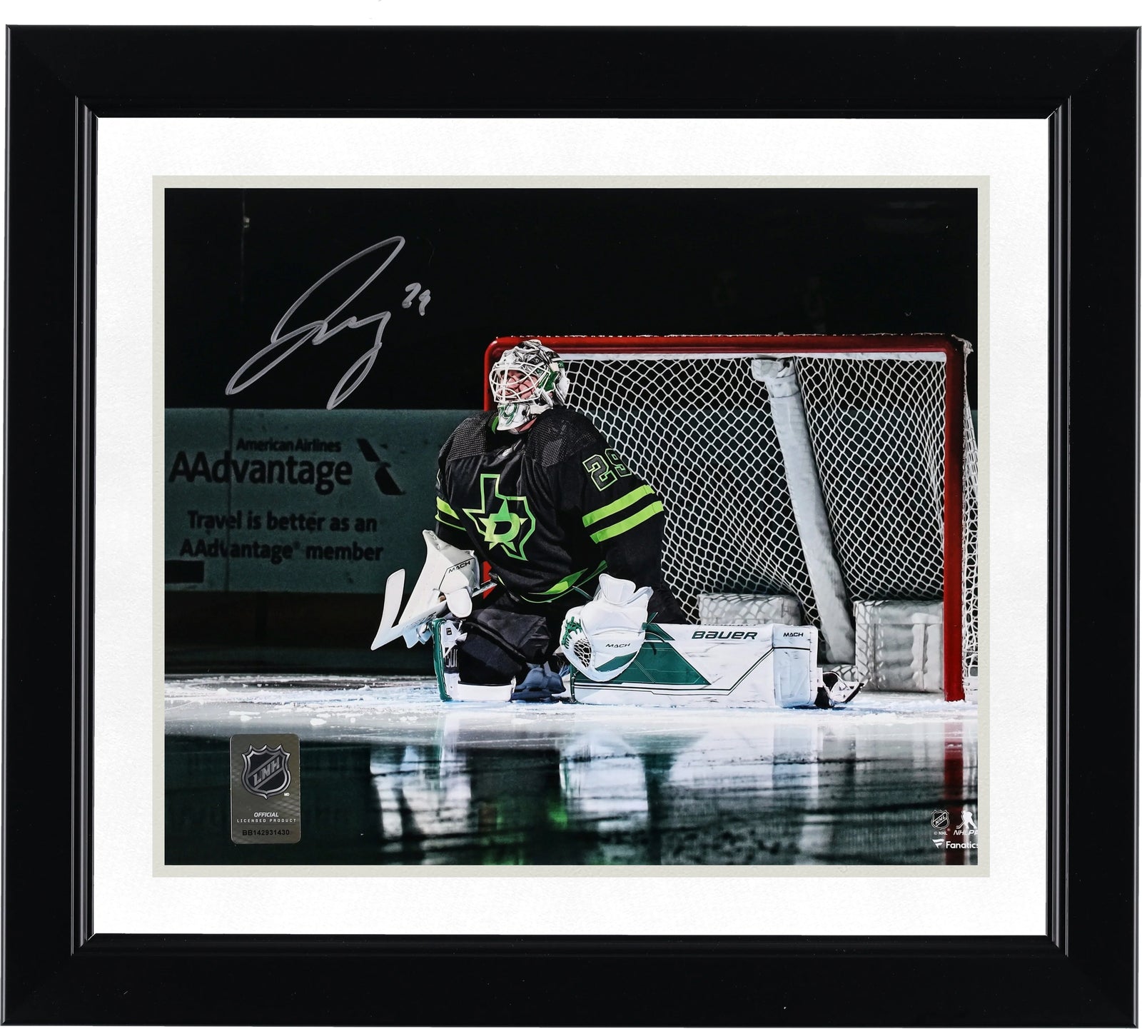 Jake Oettinger Signed 8 x 10 Black Alternate Jersey Photo | Dallas Stars