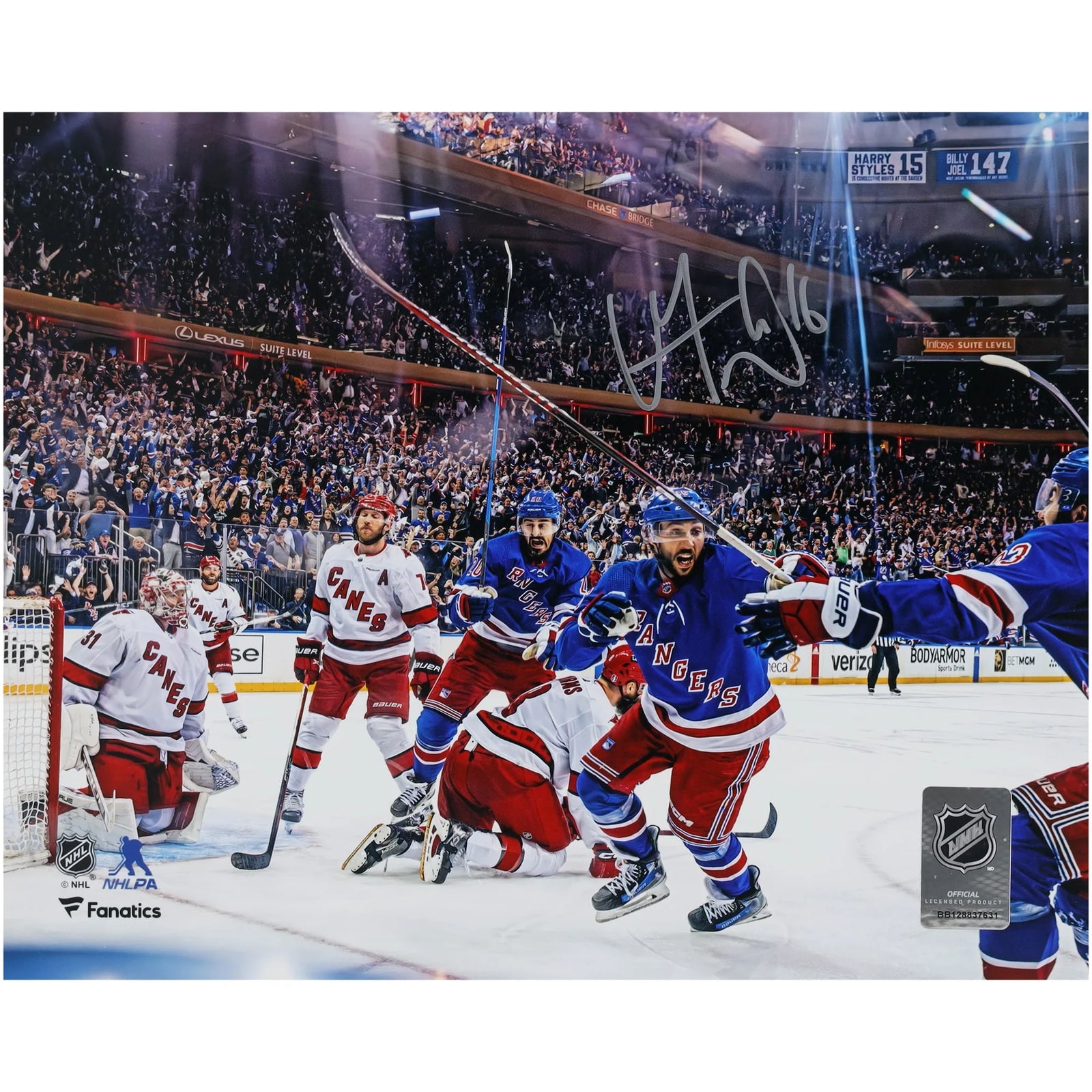 Vincent Trocheck Signed 8 x 10 Photograph | 2024 Stanley Cup Playoffs OT Goal