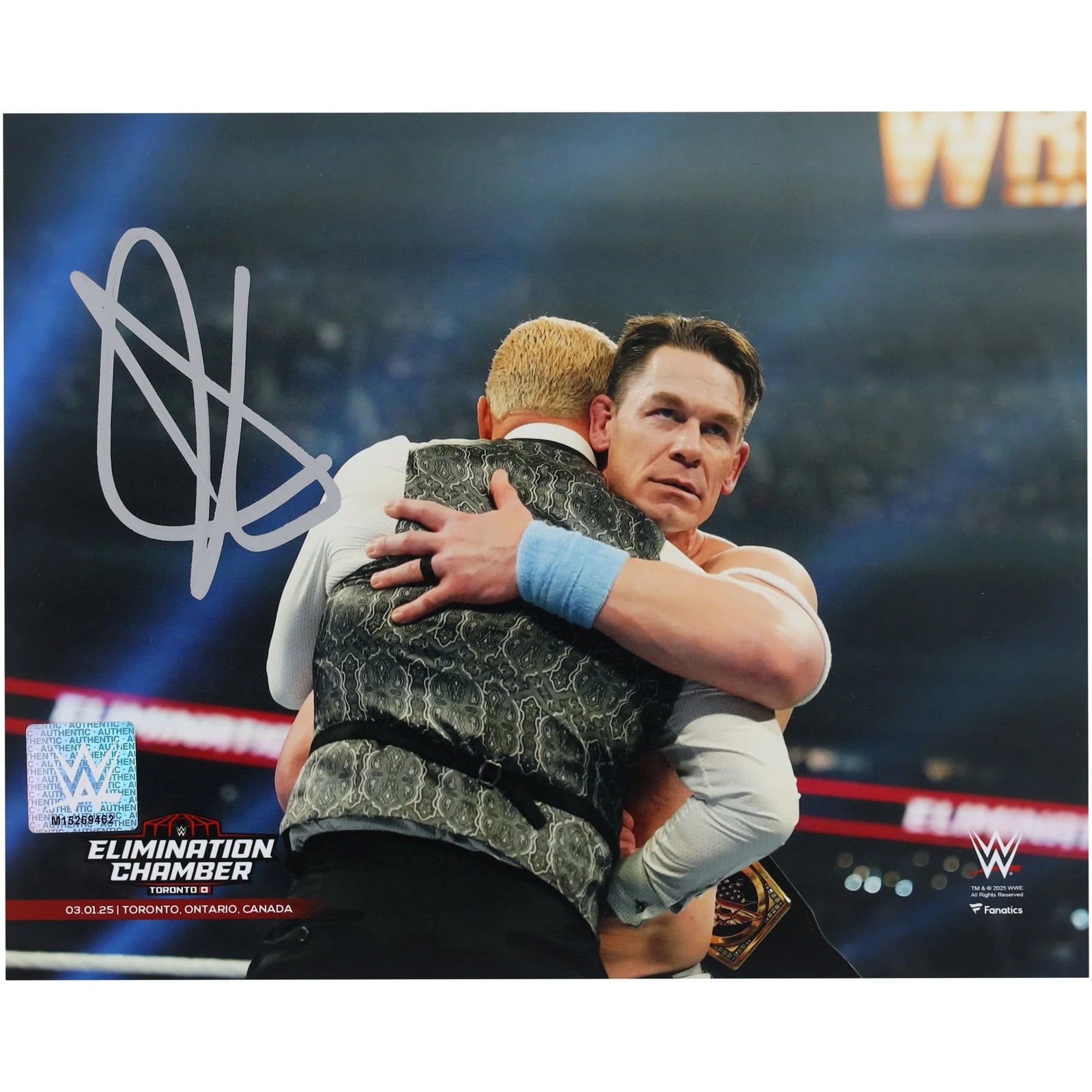 John Cena Signed 8 x 10 Photograph | Elimination Chamber with Cody Rhodes