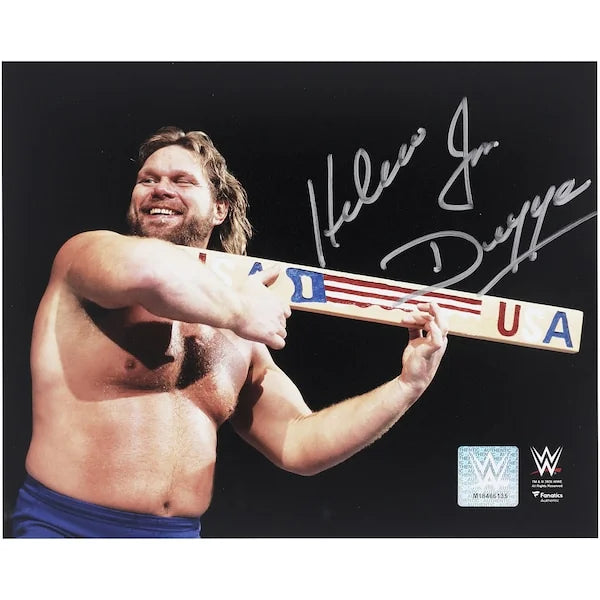 Hacksaw Jim Duggan Signed 8 x 10 Photo | In-Ring with 2x4
