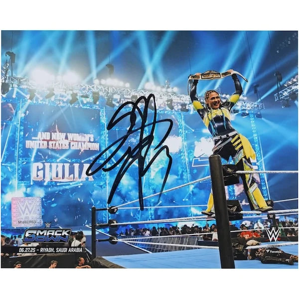 Giulia Signed WWE 8 x 10 Photograph | Raising Title