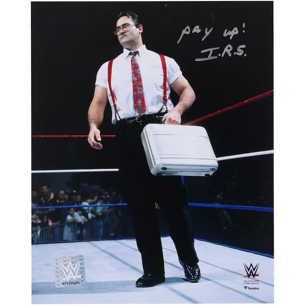 IRS Signed 8 x 10 WWE In-Ring Photo | Pay Up Inscription