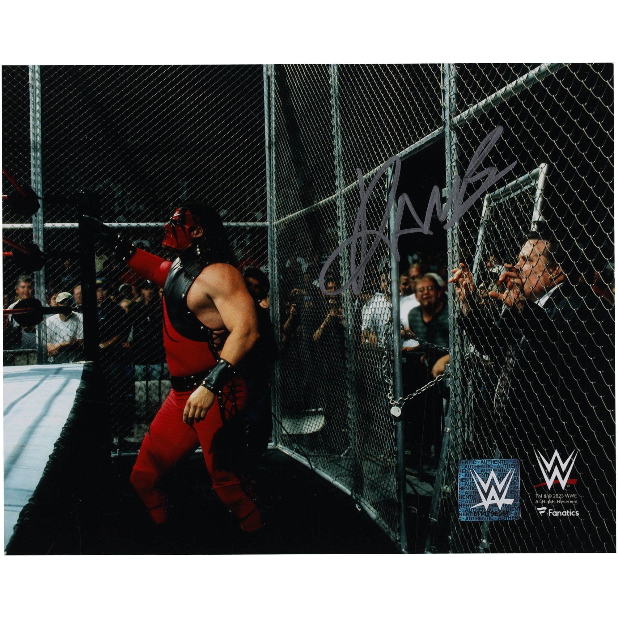 Kane WWE Autographed Fanatics Authentic 8" x 10" Bad Blood 1997 First Appearance Photograph