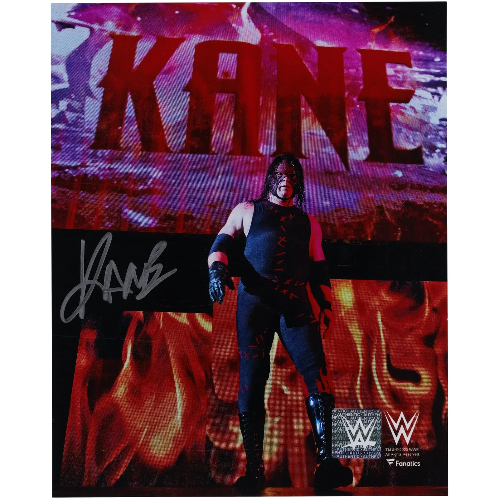 Kane Signed 8 x 10 Entrance Photograph | WWE Authentic