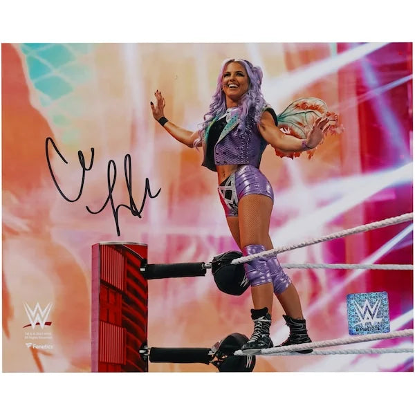 Candice LeRae Signed WWE 8 x 10 Photograph | Entrance on Ropes