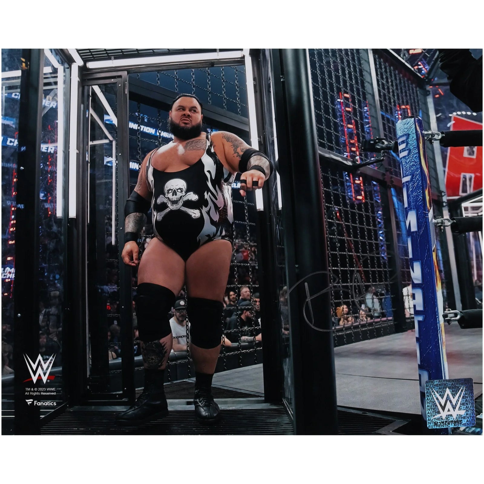Bronson Reed WWE Autographed Fanatics Authentic 8" x 10" Elimination Chamber Photograph
