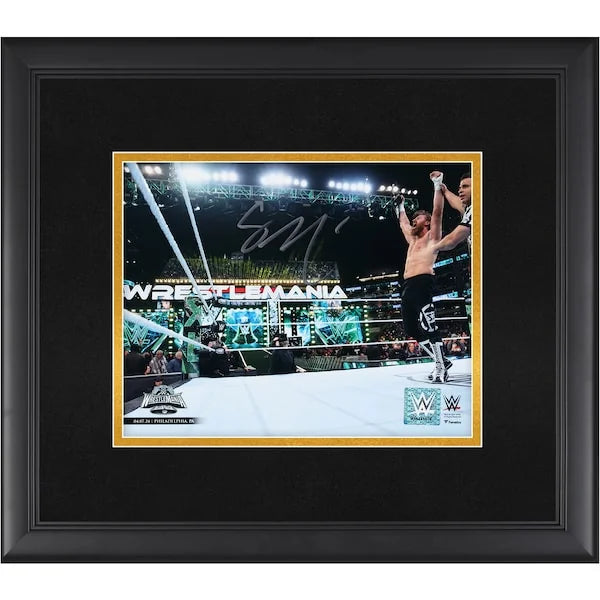 Sami Zayn Signed 8 x 10 WrestleMania 40 Photograph | Framed