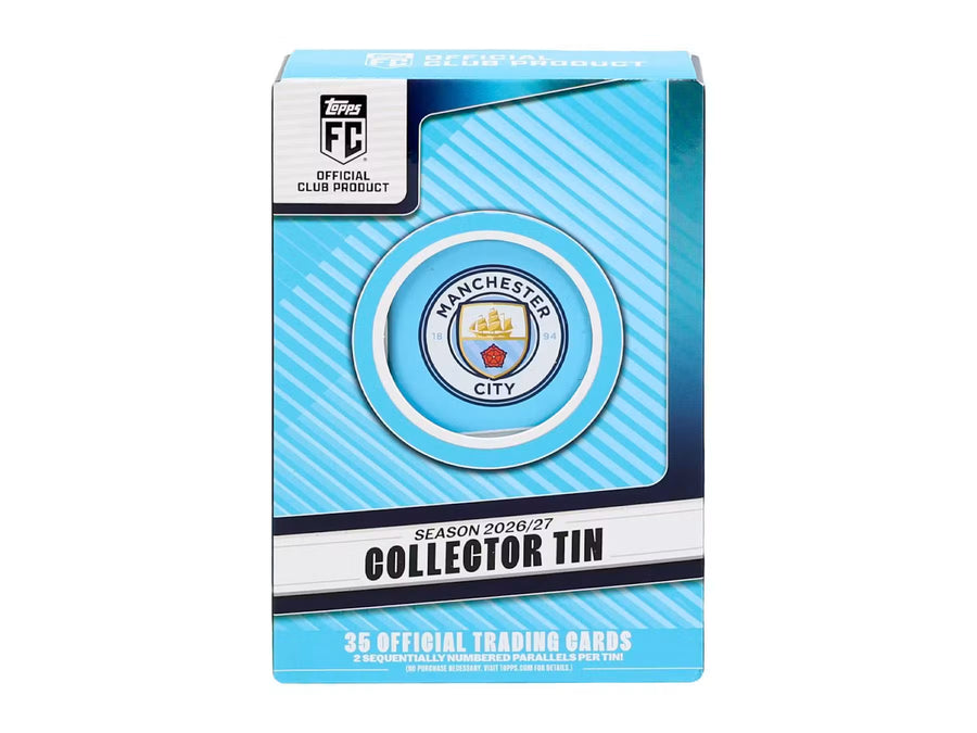 2026-27 Topps Manchester City Soccer Collector Tin Trading Cards LV