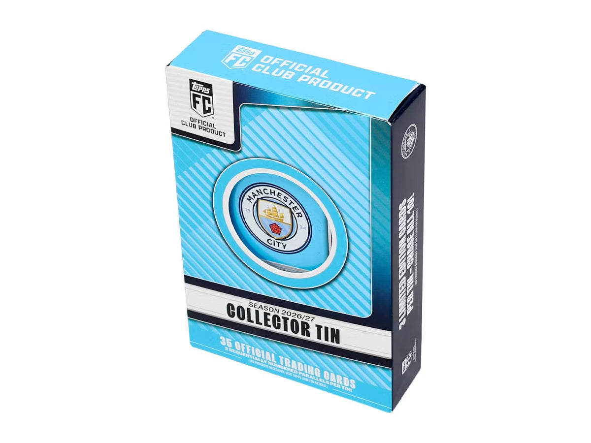 2026-27 Topps Manchester City Soccer Collector Tin Trading Cards LV