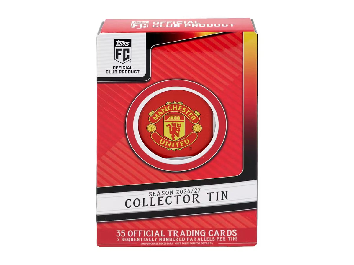 2026-27 Topps Manchester United Soccer Collector Tin Trading Cards LV