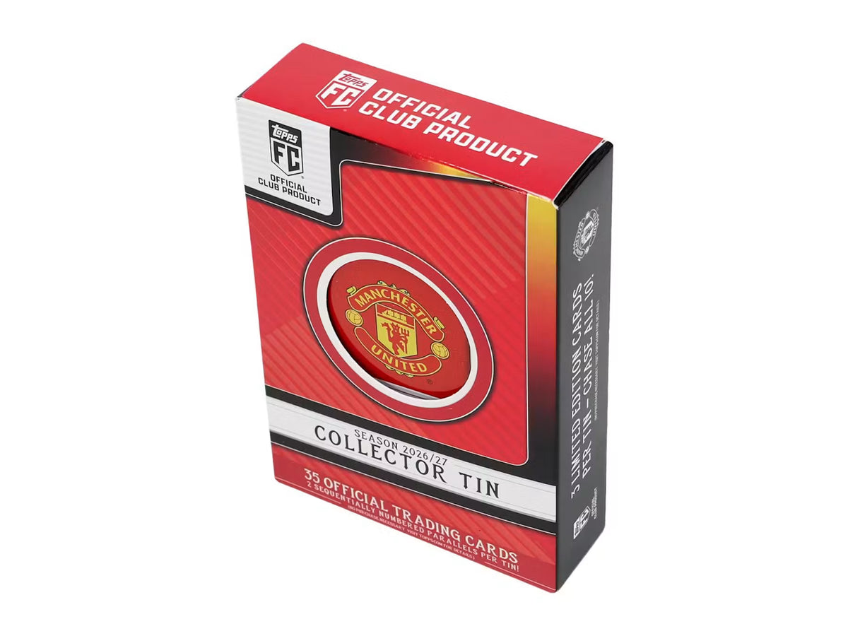 2026-27 Topps Manchester United Soccer Collector Tin Trading Cards LV