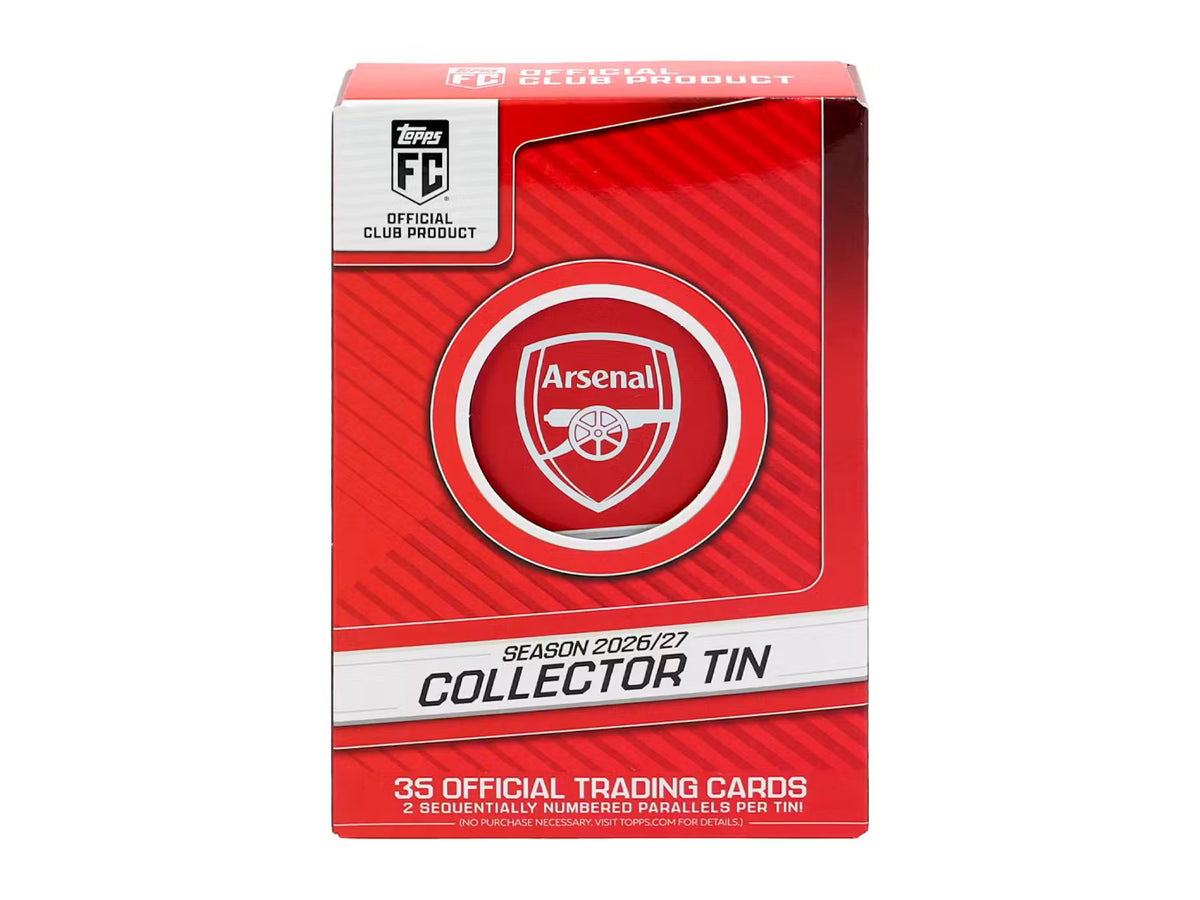 2026-27 Topps Arsenal FC Soccer Collector Tin Trading Cards LV