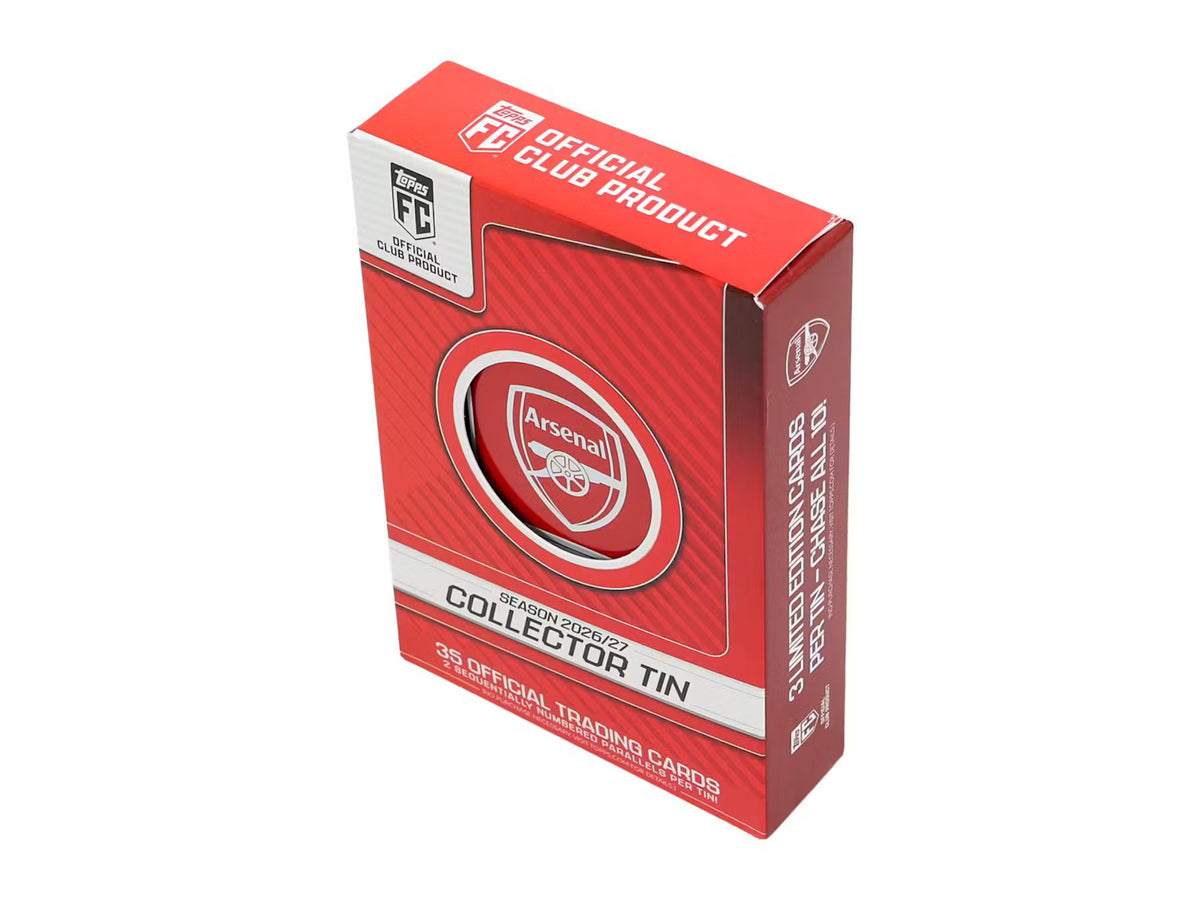 2026-27 Topps Arsenal FC Soccer Collector Tin Trading Cards LV