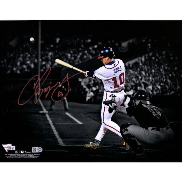 Chipper Jones Signed 11 x 14 Spotlight Photograph | Atlanta Braves