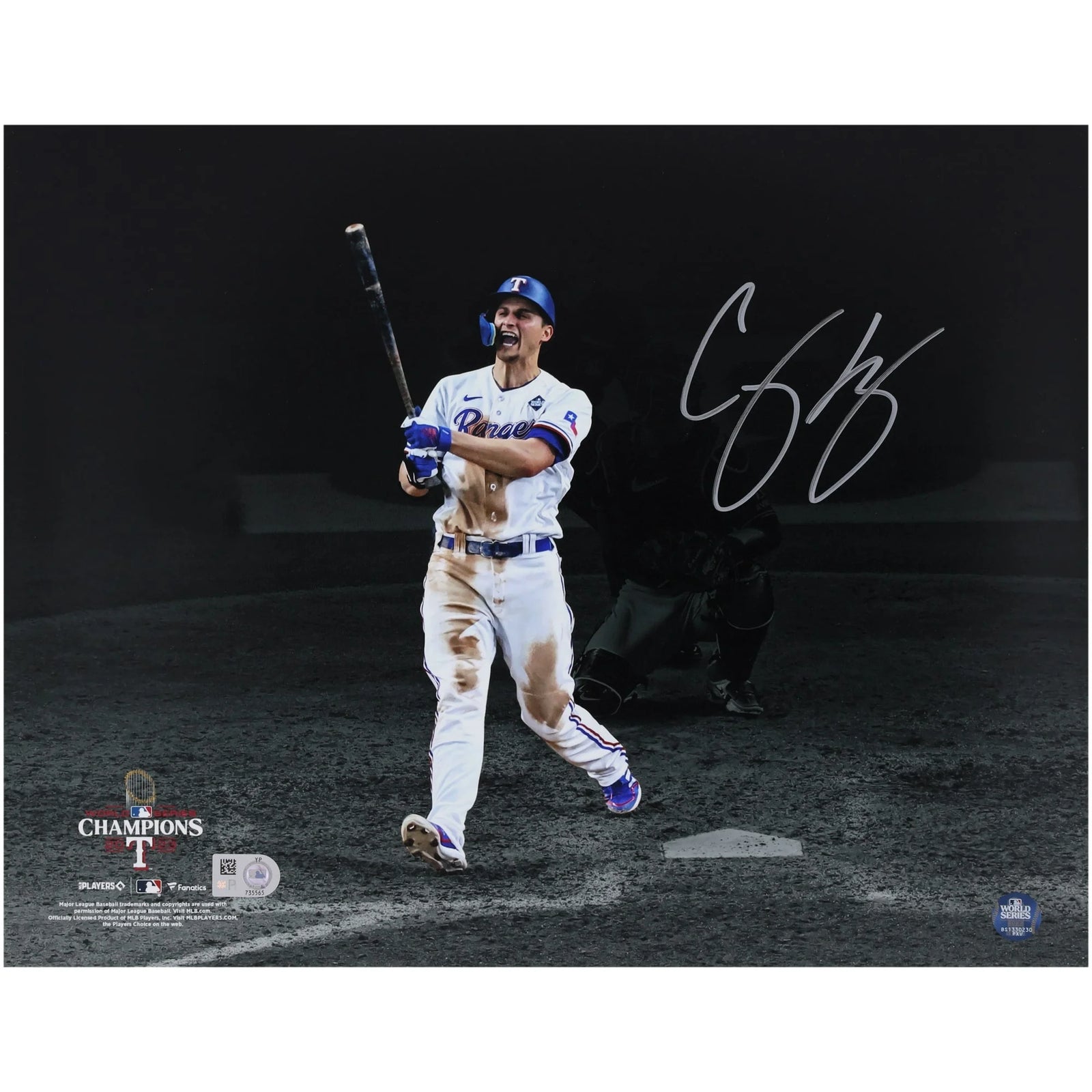Corey Seager Signed 11 x 14 Photograph | 2023 World Series Champions
