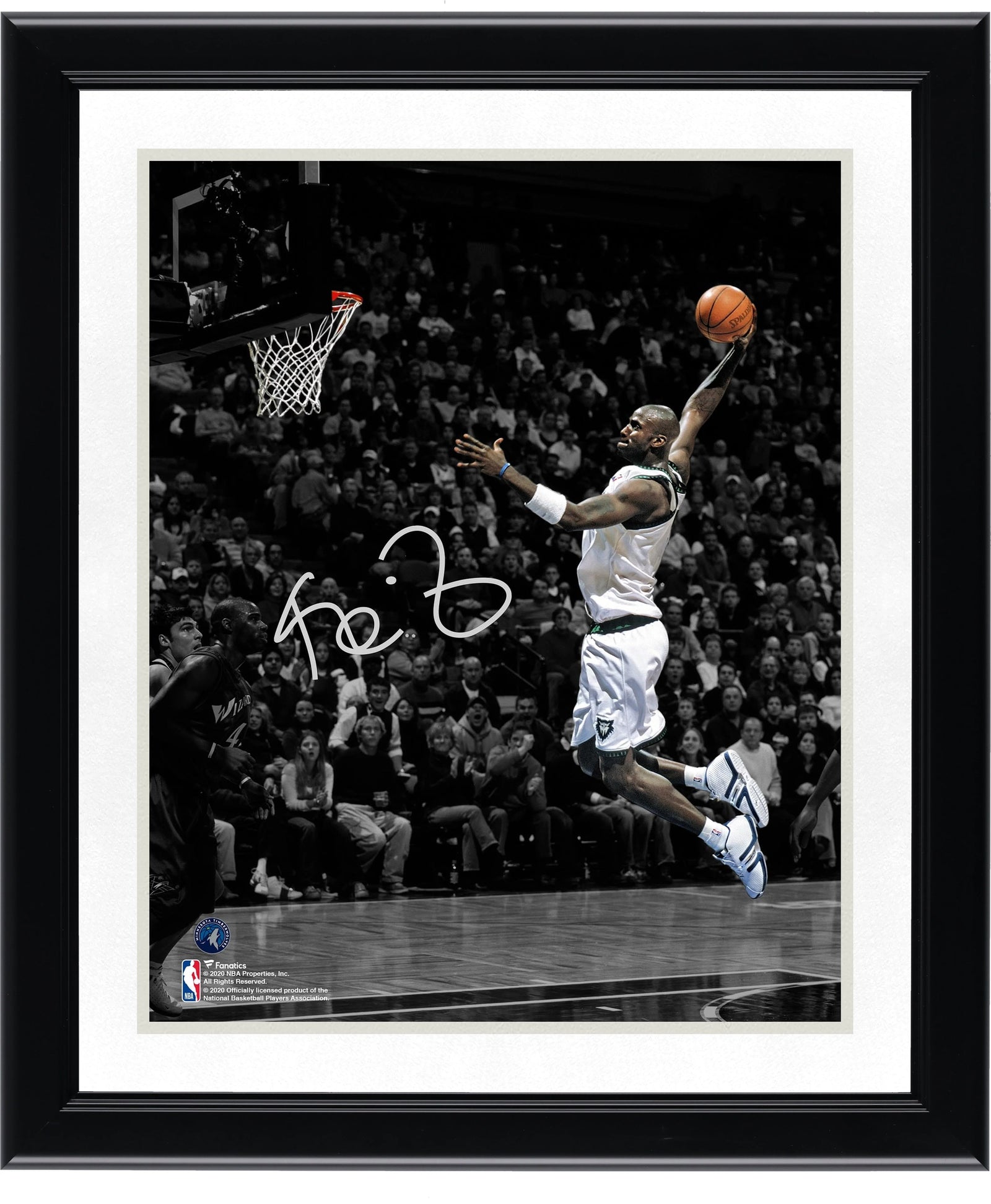 Kevin Garnett Signed 11 x 14 Dunking Photo | Minnesota Timberwolves