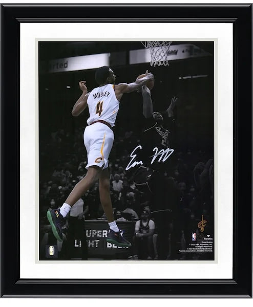 Evan Mobley Signed 11 x 14 Spotlight Block Photograph | Cleveland Cavaliers