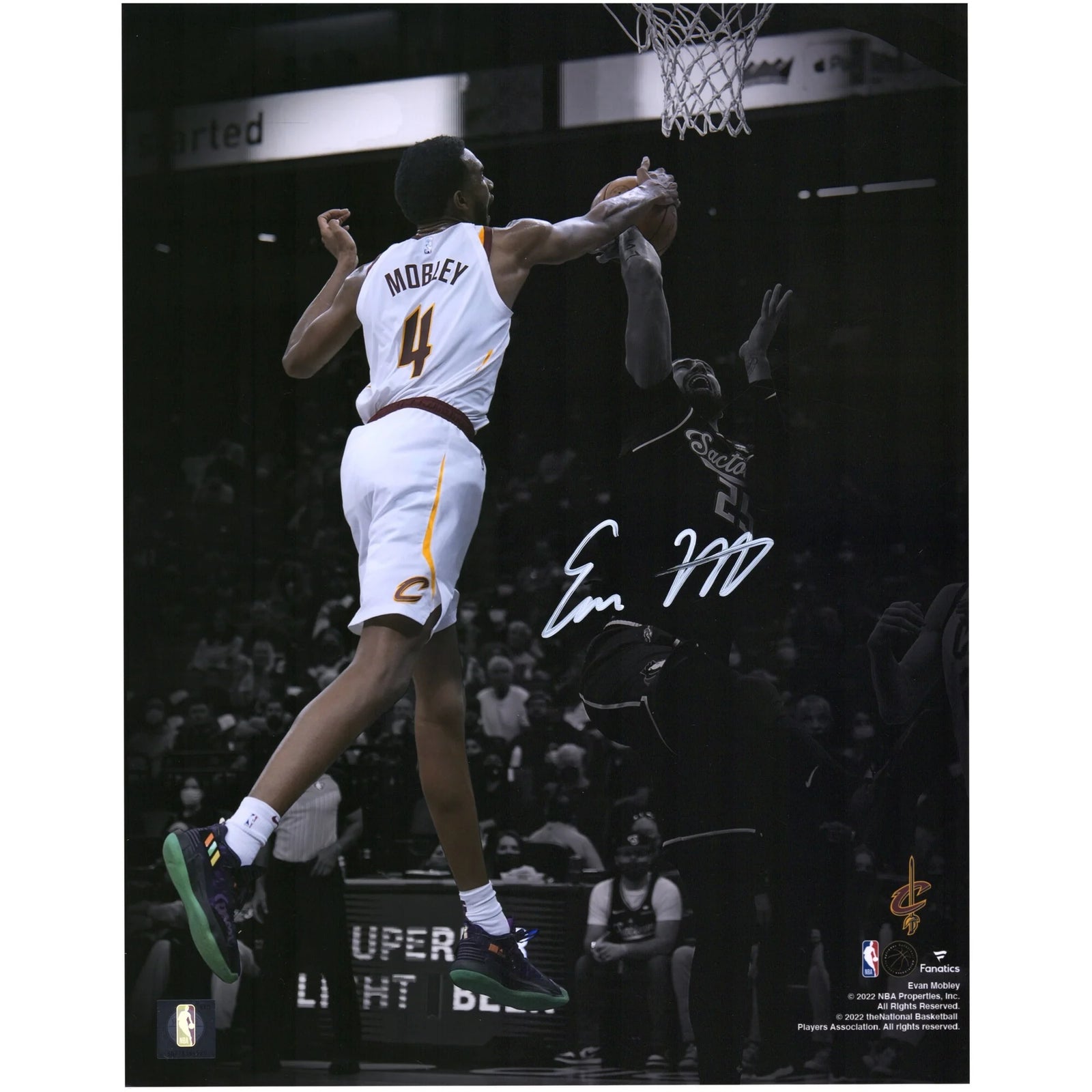 Evan Mobley Signed 11 x 14 Spotlight Block Photograph | Cleveland Cavaliers