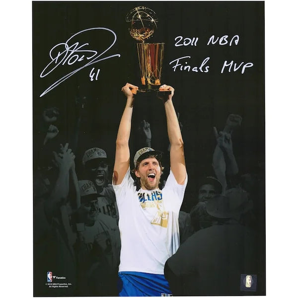 Dirk Nowitzki Signed 11 x 14 Photograph | 2011 NBA Finals MVP