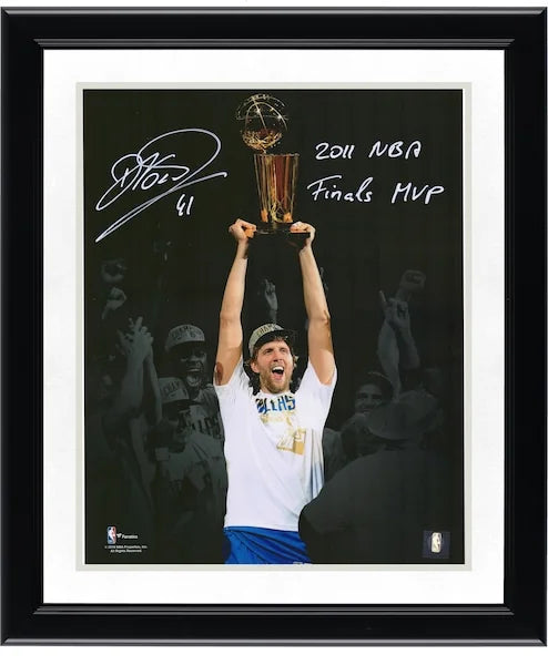 Dirk Nowitzki Signed 11 x 14 Photograph | 2011 NBA Finals MVP