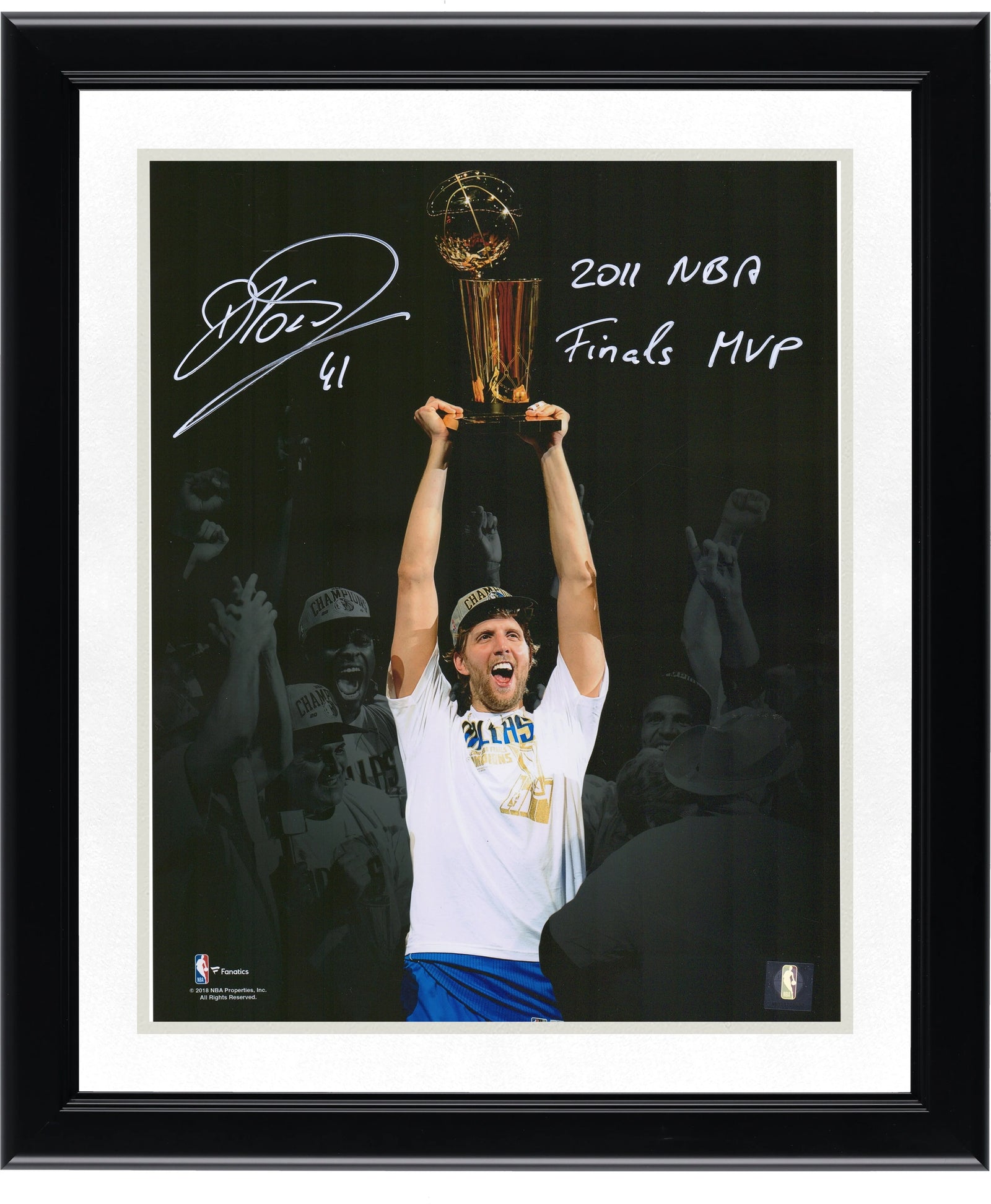 Dirk Nowitzki Signed 11 x 14 Photograph | 2011 NBA Finals MVP