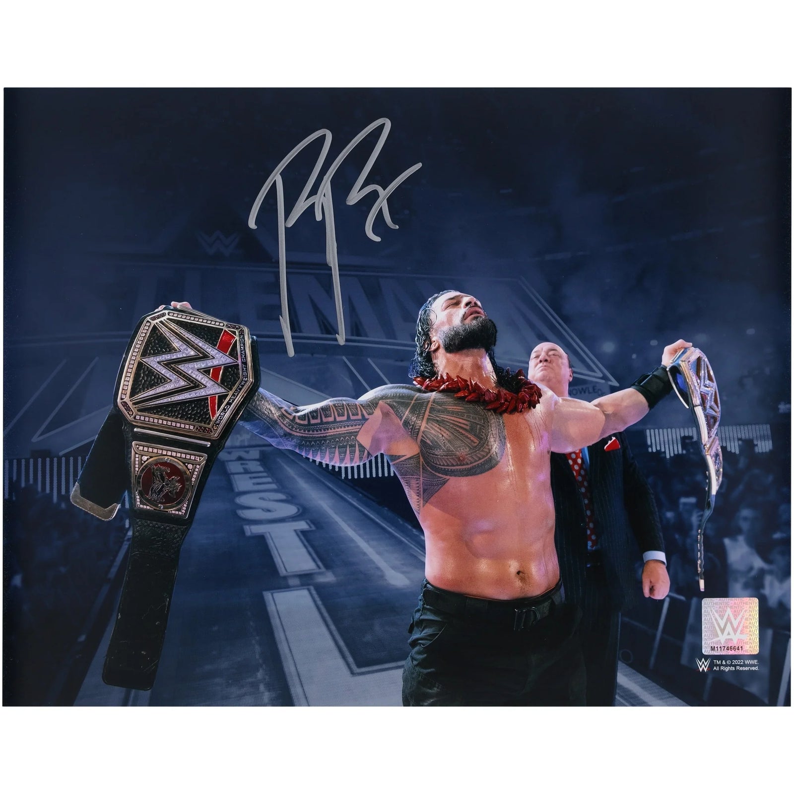 Roman Reigns Signed 11 x 14 WrestleMania 38 Photograph | Authenticated
