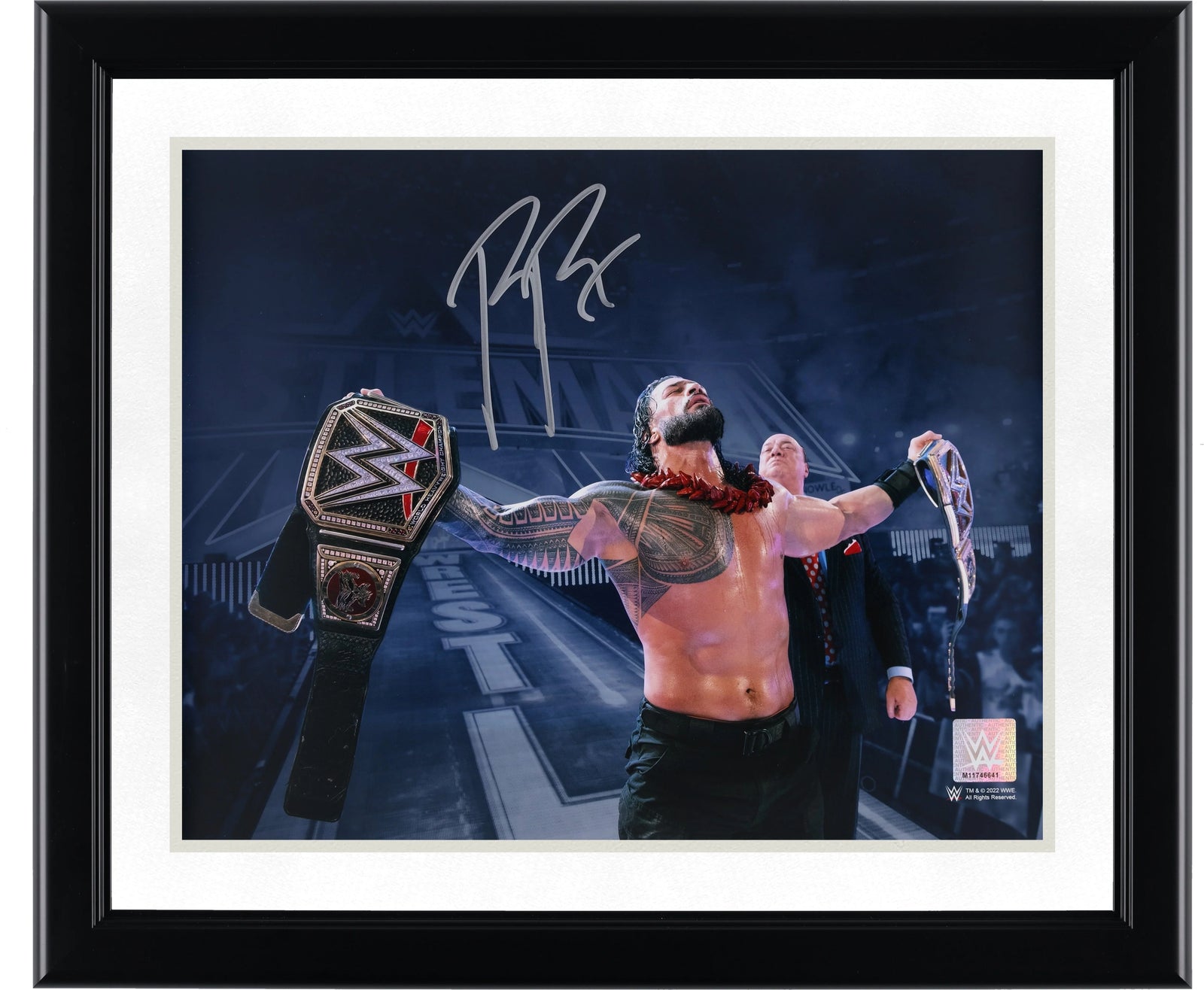 Roman Reigns Signed 11 x 14 WrestleMania 38 Photograph | Authenticated